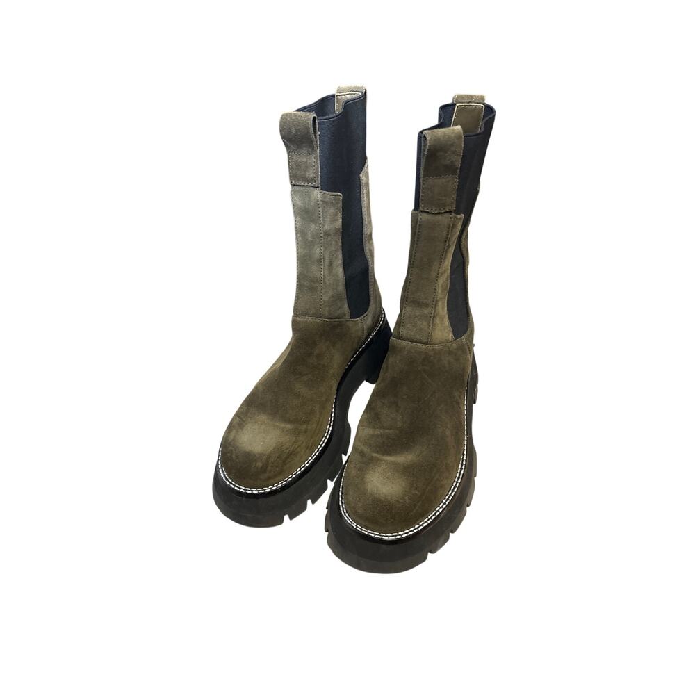 Phillip Limm Brown Suede Platform Lug Sole Boots Sz 39 (8.5)